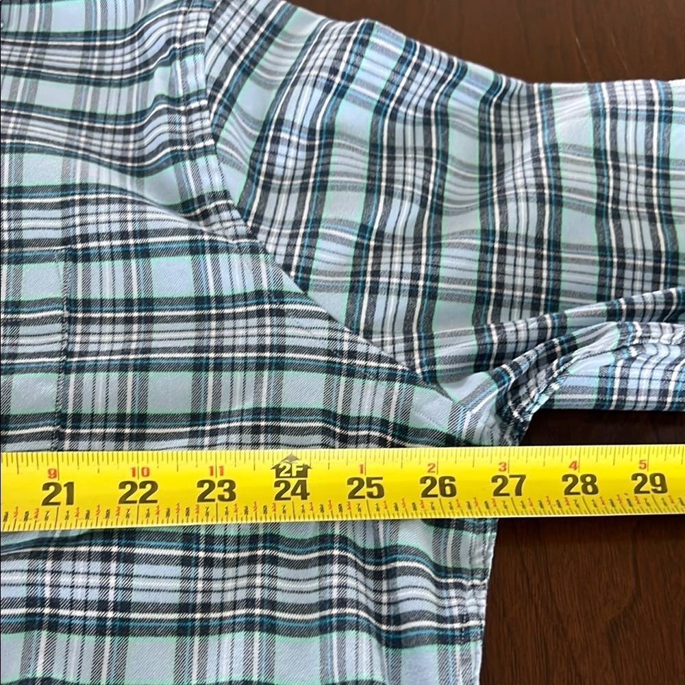 Peter Millar Men’s Crown Sport Plaid Button Down Short Flannel Blue Size XL - Picture 4 of 11